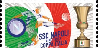 Poste Italiane ha emesso un francobollo celebrativo della vittoria del Napoli in Coppa Italia