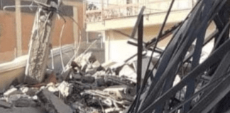 Poggiomarino. Crolla parte di un edificio, cause ancora da accertare: nessun ferito