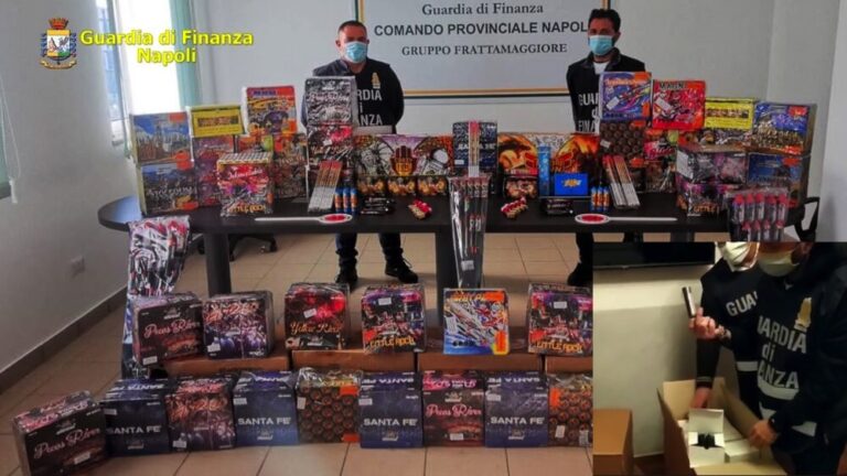 Fuochi d’artificio pericolosi, Guardia di finanza in azione in numerosi comuni: arresti e sequestri