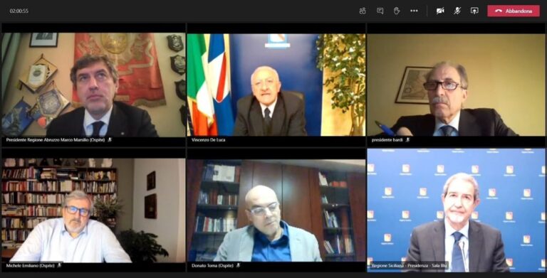 Recovery Fund, sei presidenti delle regioni del Sud scrivono al premier Conte: “Rischio penalizzazione per il Mezzogorno”