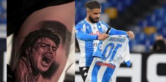 Insigne si fa tatuare Maradona sul polpaccio, per portare Diego sempre con sè