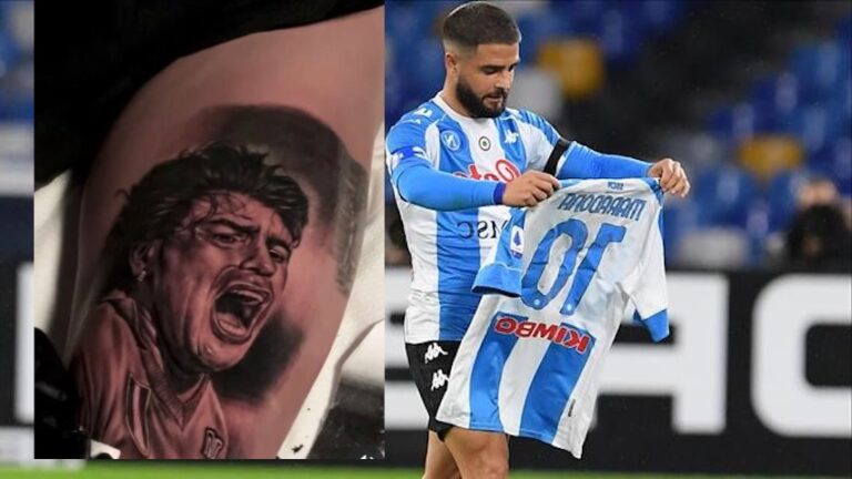 Insigne si fa tatuare Maradona sul polpaccio, per portare Diego sempre con sè