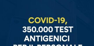Ritorno nelle scuole, in arrivo 350 mila test antigenici