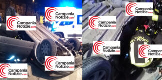 FOTO ESCLUSIVE Incidente frontale su viale Carlo III, un uomo di San Nicola vivo per miracolo: auto travolta da vettura in sorpasso