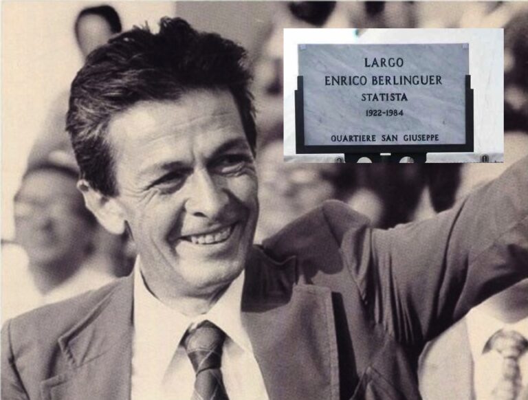 Napoli: torna al proprio posto la targa dedicata ad Enrico Berlinguer