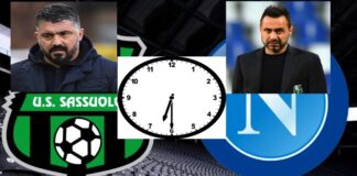 Il Napoli contro il Sassuolo (questa sera ore 18,30). Juve vittoriosa, non giocata Lazio-Torino