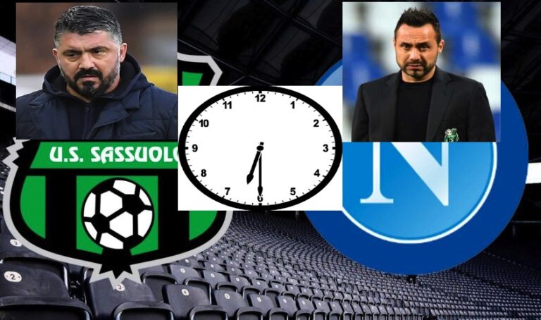 Il Napoli contro il Sassuolo (questa sera ore 18,30). Juve vittoriosa, non giocata Lazio-Torino