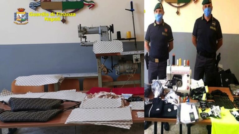 Napoli, contraffazione marchi: 22 persone denunciate, sequestrati 17 opifici e 550 mila capi tra abbigliamento ed etichette false