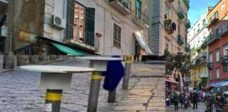 Campania in zona gialla e a Napoli i paletti che delimitano il marciapiede si trasformano in tavolini