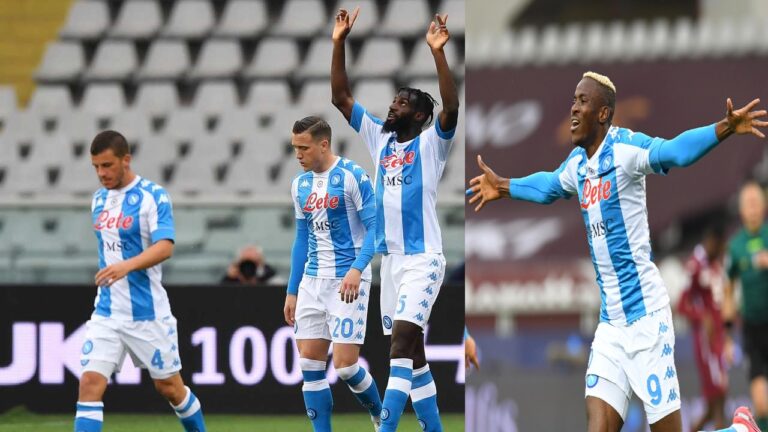 Il Napoli piega il Torino (0-2), agguanta Juve e Milan, ed entra in zona Champions League