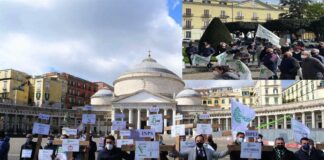 Da Napoli a Caserta, la protesta di Confesercenti: “Queste croci simbolo del nostro calvario!”