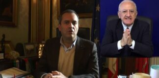 Obbligo dell’uso delle mascherine, De Magistris all’attacco di De Luca. “Ordinanza illogica e dannosa!”