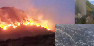 Un’altra notte di fiamme e fuoco sul Monte Tifata: aria irrespirabile in molti comuni del Casertano. A Casaluce rogo anche di materiale plastico
