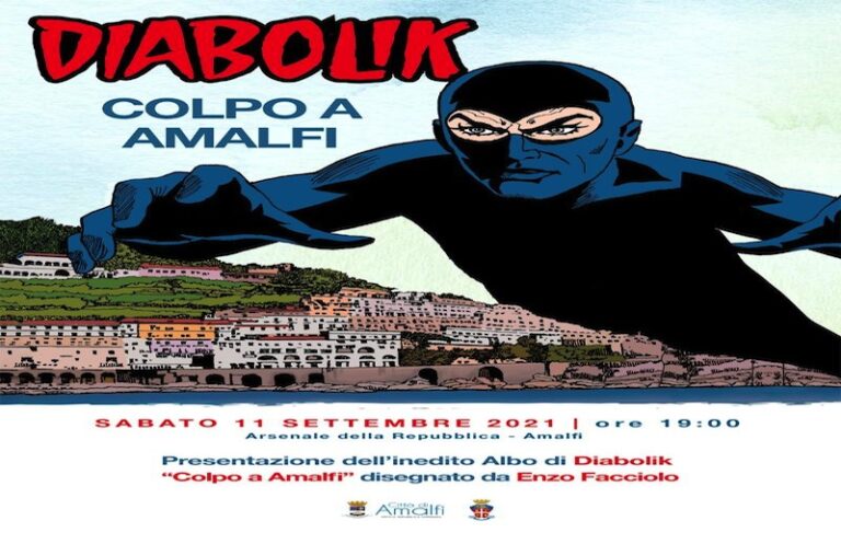 La suggestiva ombra di Diabolik sulla città: presentazione del fumetto ‘Colpo ad Amalfi’