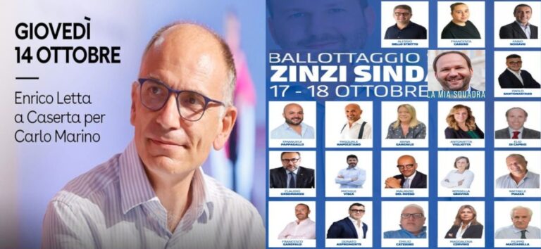 In serata Letta a Caserta per Marino. Zinzi: “Anziché sparlare di me, non continuare a scappare…”