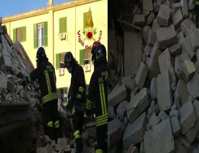 Drammatico crollo di una palazzina a Cancello Scalo: coppia di anziani estratta dalle macerie, dopo il marito morta anche la donna 74enne