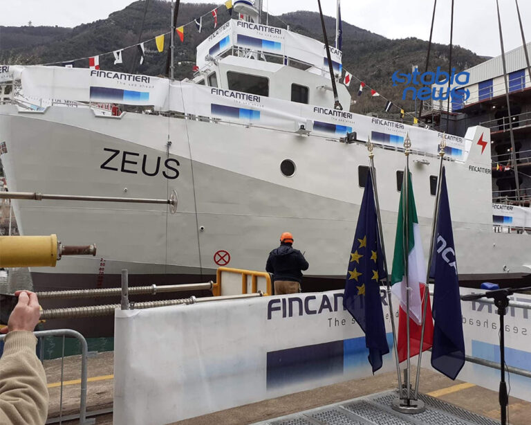 Fincantieri Castellammare: varata “Zeus”, la prima nave ad idrogeno