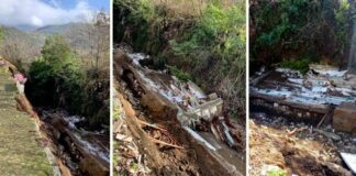 FOTO Vergogna in Campania, crolla ala del cimitero: venti bare e 80 urne finiscono nel torrente. Il sindaco: “Chiedo scusa”