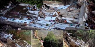 Nel Sannio crolla ala del cimitero, recuperati 52 feretri finiti in un vallone