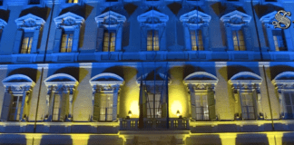 VIDEO LIVE SENATO Anniversario invasione russa, Palazzo Madama illuminato con i colori dell’Ucraina