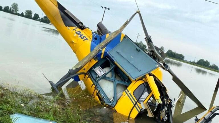 Alluvione in Emilia-Romagna, un elicottero dei soccorsi è precipitato a Lugo