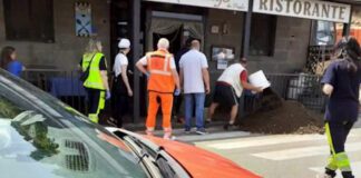 Viterbo, frana un terrapieno dietro al ristorante: morto tra le macerie il titolare, ferito il cuoco