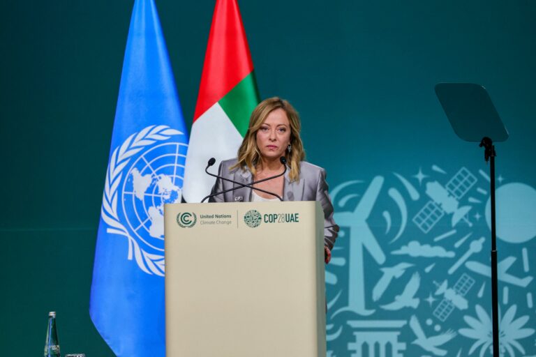 Cop28 a Dubai, Meloni: “Serve una transizione ecologica non ideologica”
