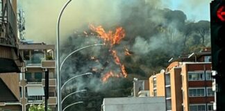 Roma, incendio a Monte Mario: evacuate 6 palazzine e la sede Rai