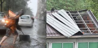 Maltempo, nubifragi a Torino: scoperchiato il tetto di una scuola