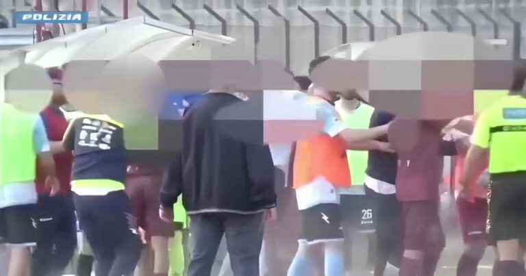 Caserta, maxi rissa nella finale play-off: questura dispone 17 anni di Daspo per calciatori e dirigenti