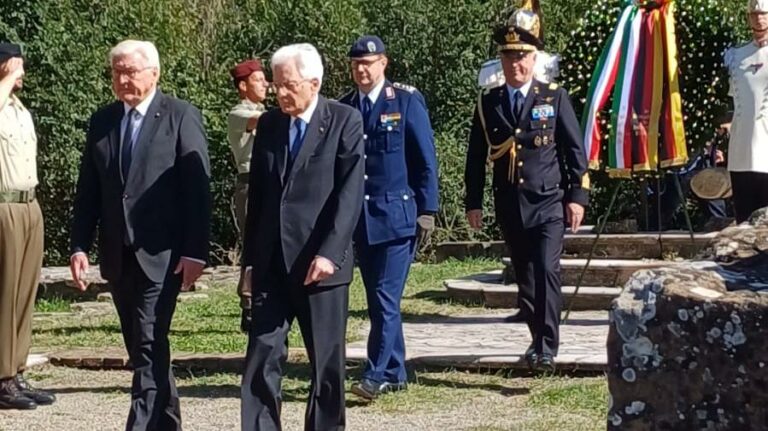 Strage di Marzabotto, l’omaggio di Mattarella e Steinmeier per l’ottantesimo anniversario